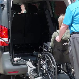 AMF-Bruns Easypull wheelchair and occupant winch and restraint & securement for vehicle.