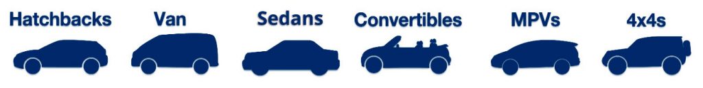 Autochair smart lifter fits into vehicle types: saloons, 4x4s, vans, hatchbacks, convertibles, MPVs