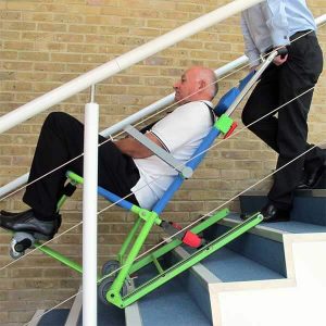 Excel model emergency evacuation chair for stairs