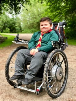GTE wheelchair with footrest.