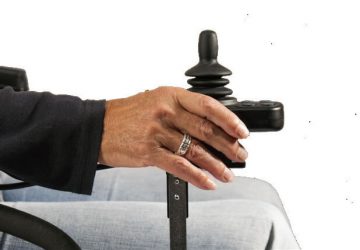 Attach the controller to the supplied bracket on your wheelchair.