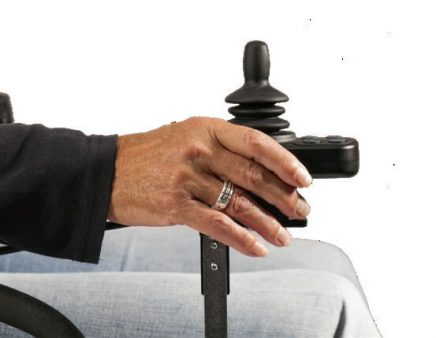 Attach the controller to the supplied bracket on your wheelchair.