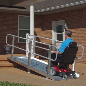 PVI Ontrac solid ramp with handrails