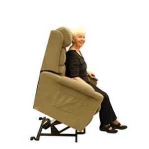 Recliner chair in lift/stand-up position.