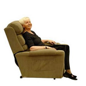 Recliner in sitting position