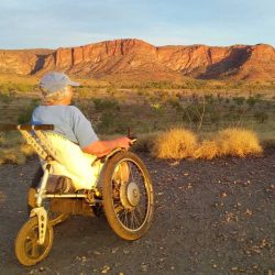 Moutainous terrains with the K2 manual wheelchair.
