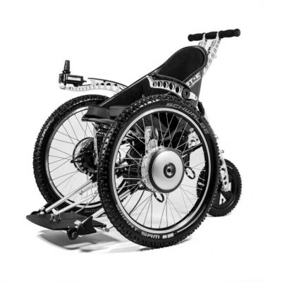 Trekinetic GTE power wheelchair (angled view)